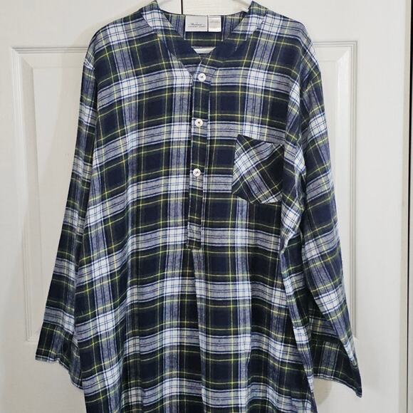 The Vermont Country Store Unisex Cotton Flannel Night Shirt Large Pajamas - Picture 3 of 8